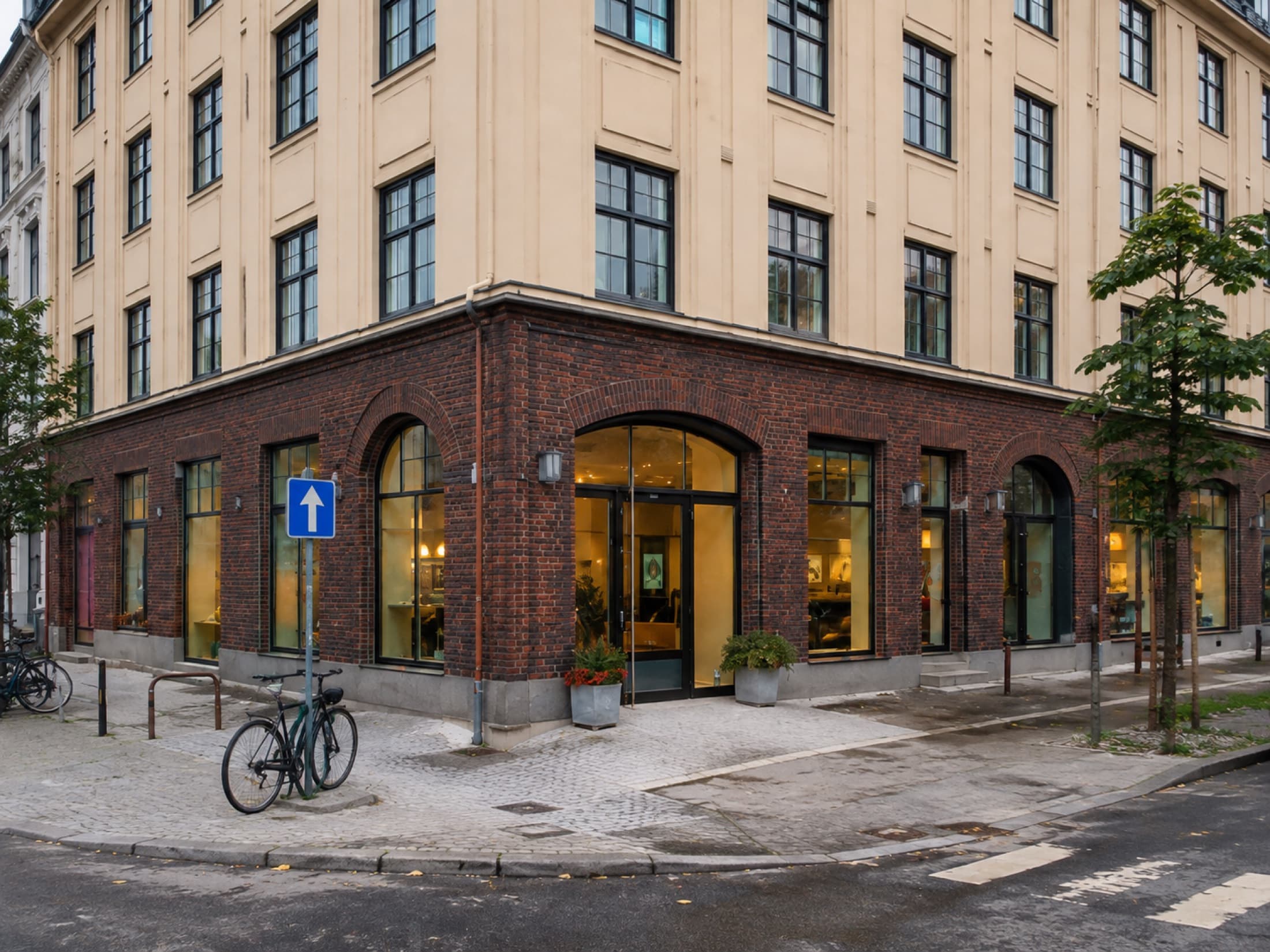 Fasadedetalj fra en av eiendommene