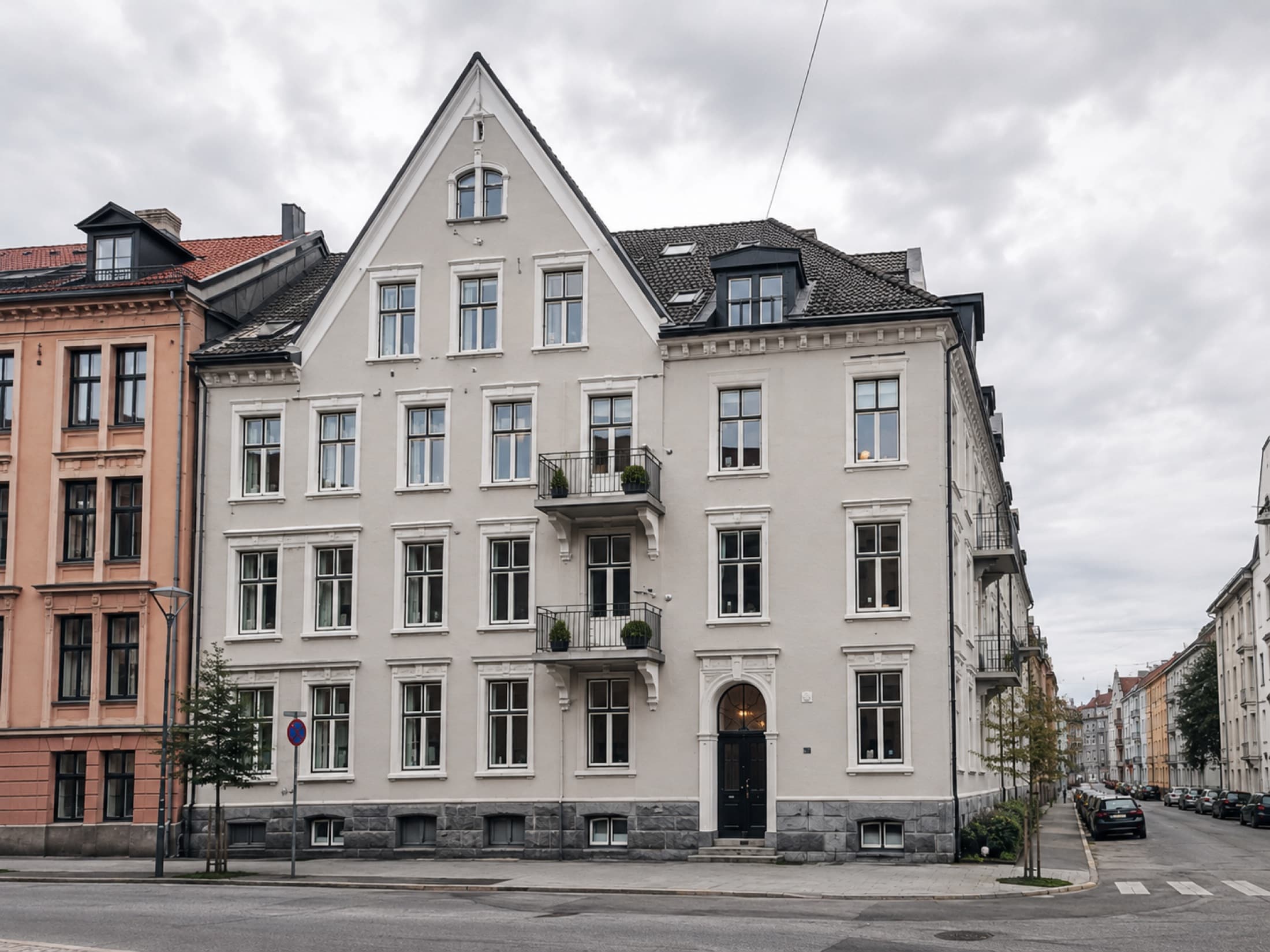 Fasaden på bygården